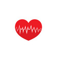 heart beat template image vector image