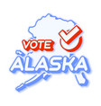 presidential vote in alaska usa 2020 state map vector image vector image