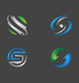 s letter logo template design vector image vector image