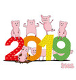 new year 2019 vector image