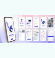 design mobile application ui ux a set vector image vector image