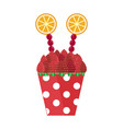 exotic fruit bouquet icon vector image vector image