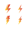 lightning icons set vector image
