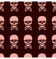 seamless pattern with rose skull vector image vector image
