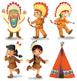 american indians vector image