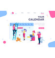 calendar data graphs database vector image vector image