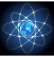 globe like atom vector image