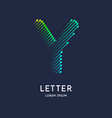 letter y latin alphabet display vector image