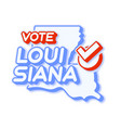 presidential vote in louisiana usa 2020 state vector image vector image