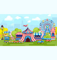 bright fair in city park vector image