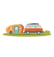 camping trailer concept vector image