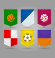 sport pennant templates vector image