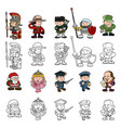 cartoon people set vector image