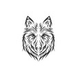 hand drawn wolf vector image