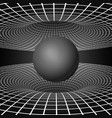 Physics - anomalous black hole phenomenon warp Vector Image