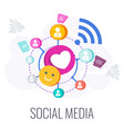 social media infographics pictograph global vector image