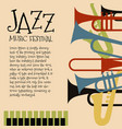 template for jazz concert poster or flyer vector image