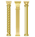three gold eastern tower vector image vector image