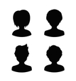 Front and side view silhouettes of man woman Vector Image