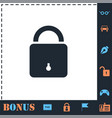 lock icon flat vector image