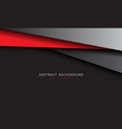 abstract red grey metallic triangle vector image vector image