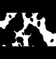 black cow print pattern animal seamless vector image