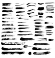 black paint brush strokes collection vol 2 vector image