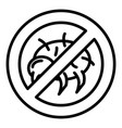 no mite icon outline style vector image