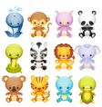 wild animals vector image