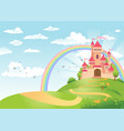 fairy tale castle vector image vector image