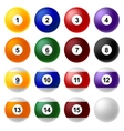 billiard ball set vector image vector image