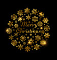 christmas shine effect decoration with gold vector image vector image