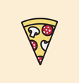 pizza slice icon vector image