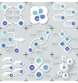 set of 9 flat minimal infographics vector image
