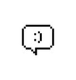 pixel art bubble speech happy emoticon vector image