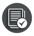 text file sign icon check document symbol vector image