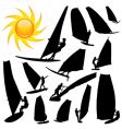 wind surfing vector image vector image