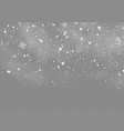falling snow flakes blizzard snowfall snowflake vector image