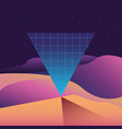 futuristic and retrowave design vector image