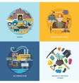 mining flat set vector image