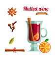mulled wine winter season vector image