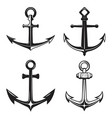 set of anchors icons vector image