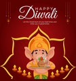 banner design of happy diwali vector image vector image