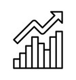 profit growing icon growing graph chart increase vector image