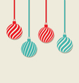 christmas hanging balls with copy space for your vector image