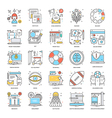 flat color line icons 14 vector image vector image