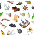 cartoon sea pirates pattern or background vector image