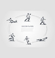 soccer players - male sportsmen in traditional vector image