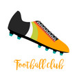 shoes with text football club vector image