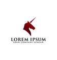 luxury unicorn logo design concept template vector image vector image
